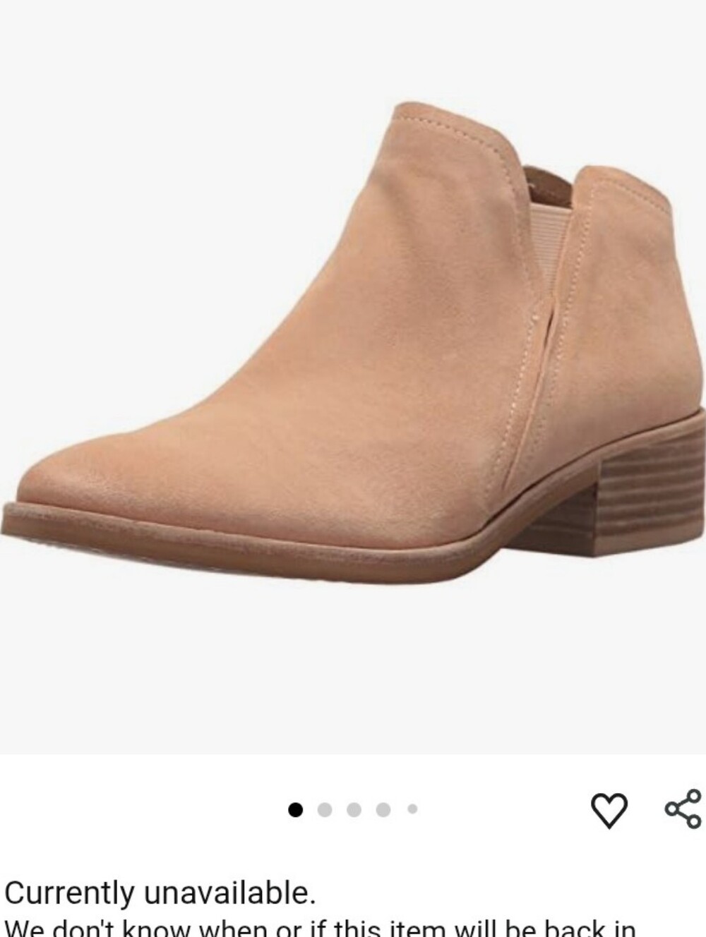 Dolce Vita Blush Taupe Suede Ankle Bootie - Picture 2 of 9